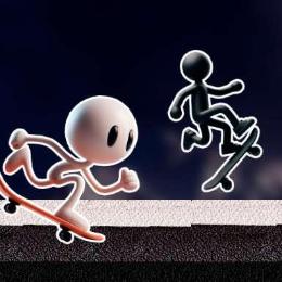 Black and White Stickman: 2Player Portal Adventure online game thumbnail